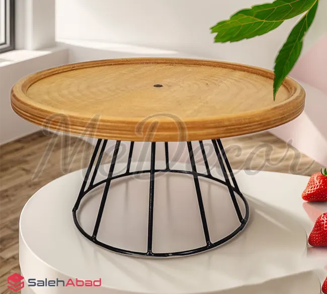 فروش عمده استند پذیرایی چوبی پایه فلزی