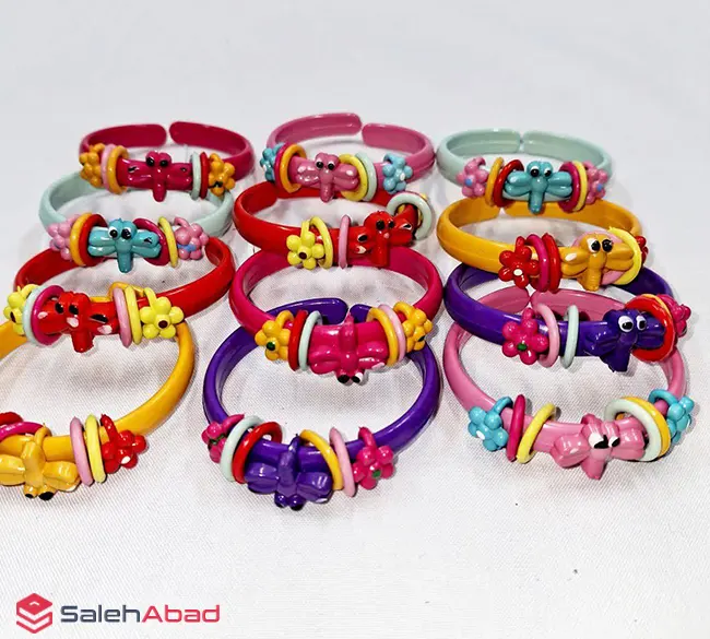 فروش عمده دستبند النگویی بچه گانه پلاستیکی