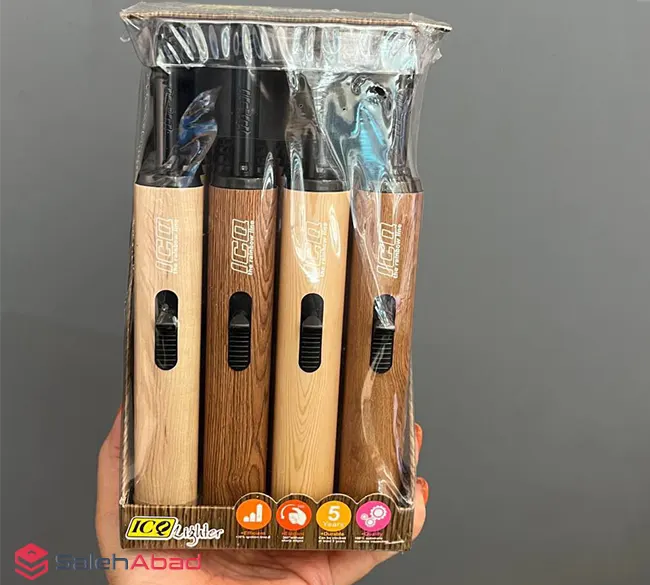خرید عمده فندک مدل لوله کوتاه طرح چوب