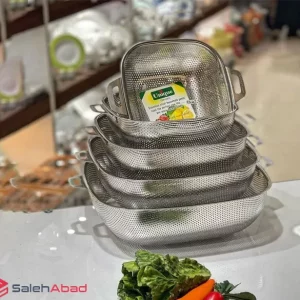 خرید عمده ست آبکش استیل مربعی UNIQUE