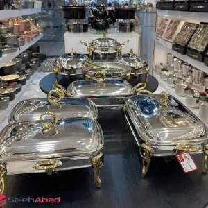 فروش عمده سوفله خوری استیل پایه طلایی