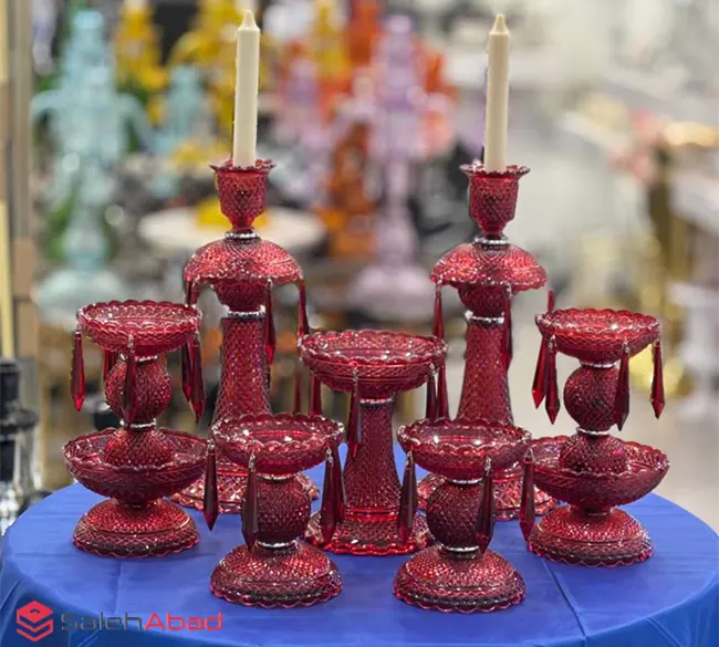 فروش عمده هفت سین بلور باکارات 7 تکه رنگی