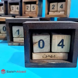 فروش عمده تقویم مکعبی رومیزی چوبی