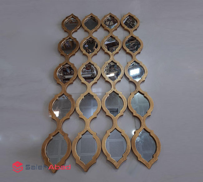 فروش عمده آینه دکوراتیو شاخه ای طلایی