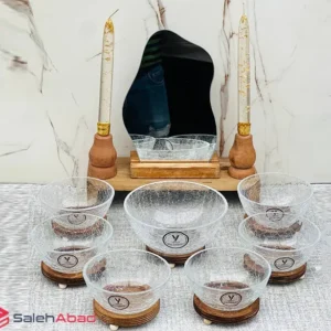 فروش عمده مجموعه هفت سین آبگز زیره چوبی