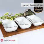 فروش عمده ست تابه مستطیل زیره چوبی