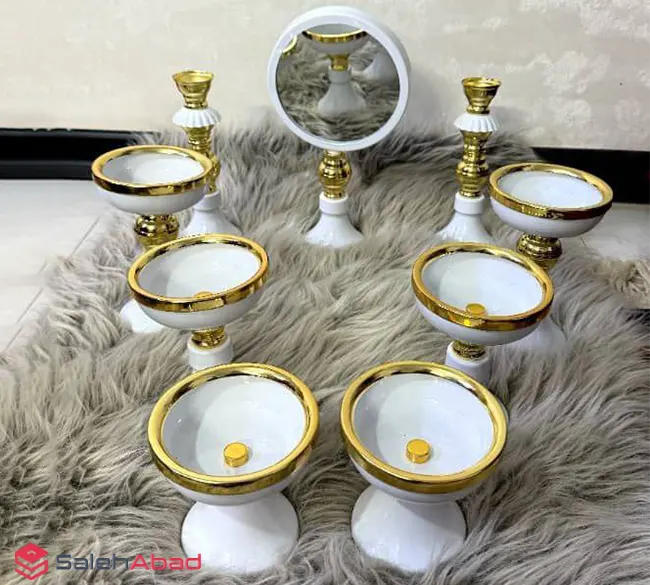 فروش عمده ست هفت سین 9 تکه فلزی نسترن