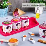 فروش عمده ست جا ادویه استند دار 4 عددی