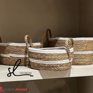 فروش عمده سبد دسته دار حصیری بیضی