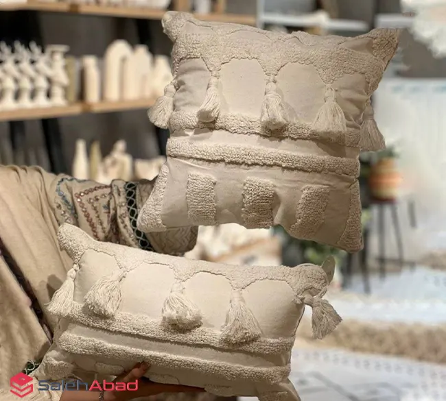فروش عمده کوسن منگوله دار انگلیش هوم