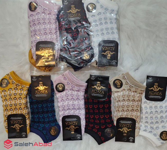 فروش عمده جوراب مچی زنانه طرح قلبی