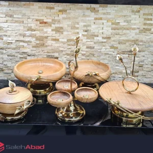 فروش عمده ست پذیرایی لیلیوم 5 تکه چوبی