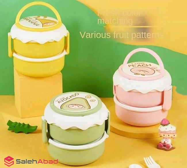 فروش عمده ظرف نگهداری غذا دو طبقه کودک