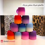 فروش عمده ماگ شبرنگ مخملی دو رنگ