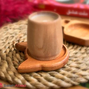 فروش عمده زیر لیوانی چوبی گرد گوش دار