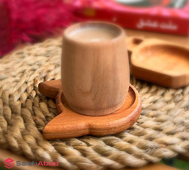 فروش عمده زیر لیوانی چوبی گرد گوش دار