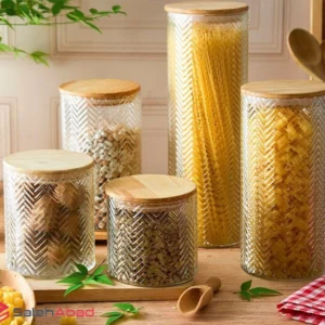 فروش عمده بانکه شیشه ای بزرگ درب چوبی