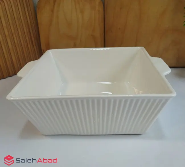 فروش عمده کاسه مربع دسته دار سرامیکی