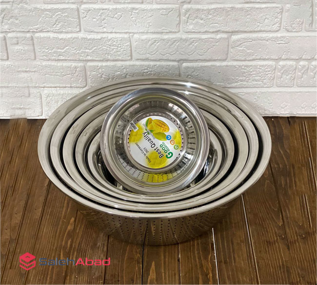 فروش عمده سرویس آبکش استیل 6 پارچه یونیک