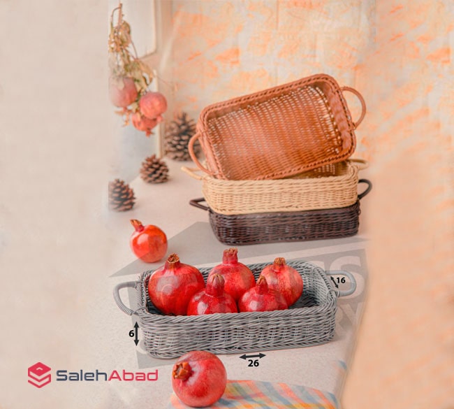 فروش عمده سبد حصیری پلاستیکی دسته دار