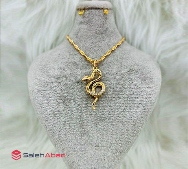 فروش عمده پلاک گردنبند طرح مار ژوپینگ