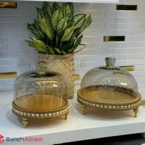 فروش عمده ظرف کاپ کیک چوبی مهره دار
