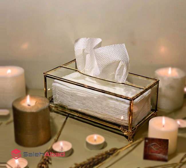 فروش عمده جادستمال کاغذی برنجی شیشه ای