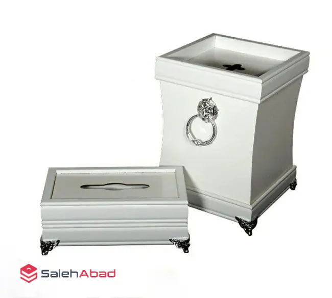 فروش عمده ست جا دستمال کاغذی و سطل سفید