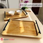 فروش عمده سینی چوبی مستطیلی دسته دار