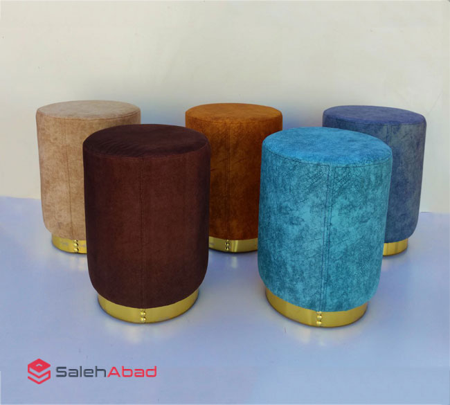 فروش عمده پاف استوانه ای پایه طلایی