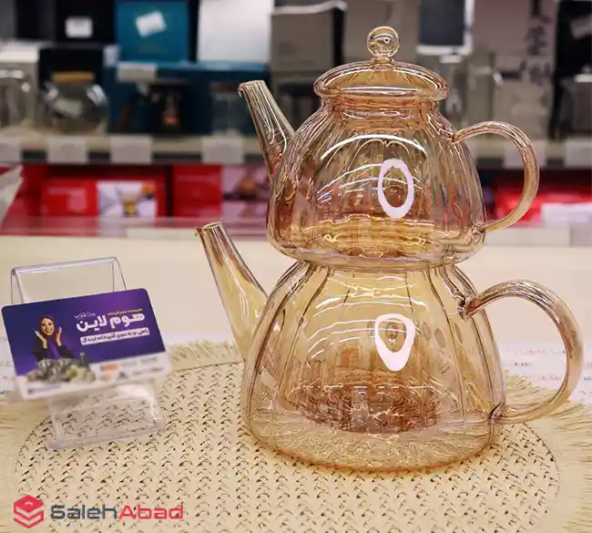 فروش عمده کتری قوری پیرکس شامپاینی شیاردار
