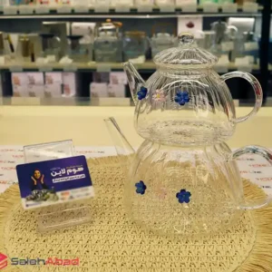 فروش عمده کتری قوری پیرکس گل برجسته