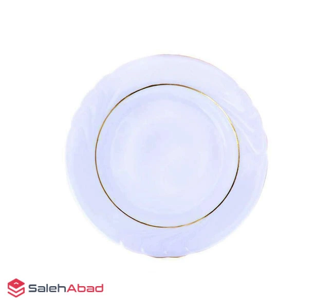 فروش عمده بشقاب پلوخوری چینی لب طلا