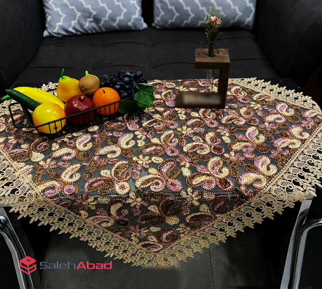 فروش عمده رومیزی مدل گیپور طرح پروانه