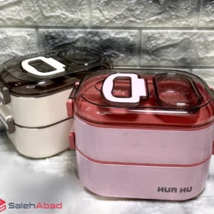 فروش عمده ظرف غذا دو طبقه پلاستیکی