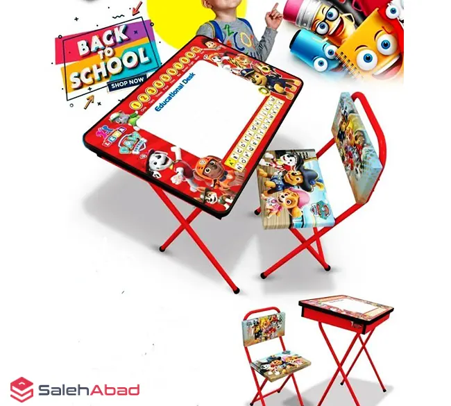 فروش عمده میز صندلی تحریر تاشو باکس دار