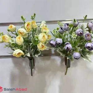 فروش عمده بوته گل نسترن مصنوعی 7 شاخه