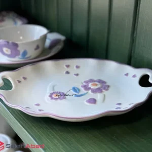 فروش عمده دیس چینی بیضی طرح گلدار
