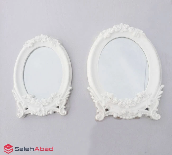 فروش عمده قاب آینه بیضی پایه دار