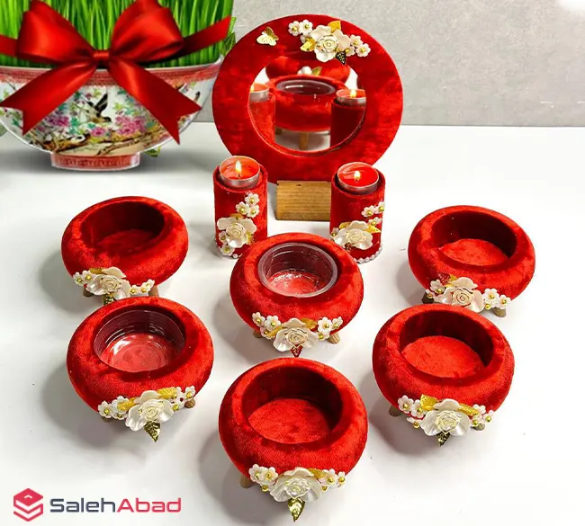 فروش عمده ست هفت سین 9 تکه مخمل