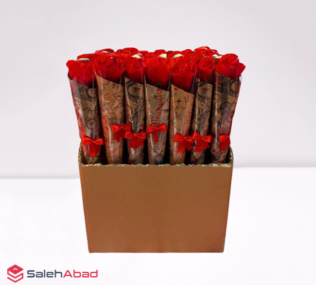 فروش عمده تک شاخه گل رز بلند کادویی