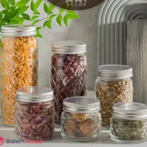 فروش عمده بانکه حبوبات شیشه ای 6 سایز