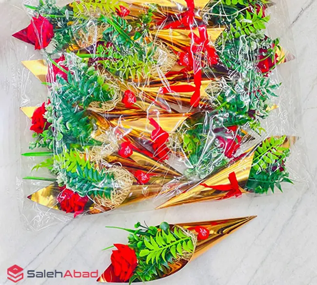 فروش عمده شاخه گل رز مخمل قیفی