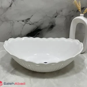 فروش عمده کاسه سالاد بیضی لبه دالبری