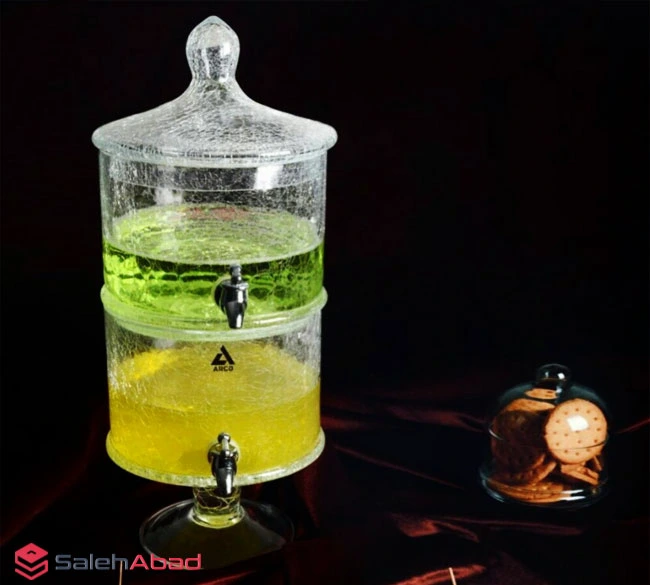 فروش عمده کلمن پذیرایی شیشه ترک پایه دار