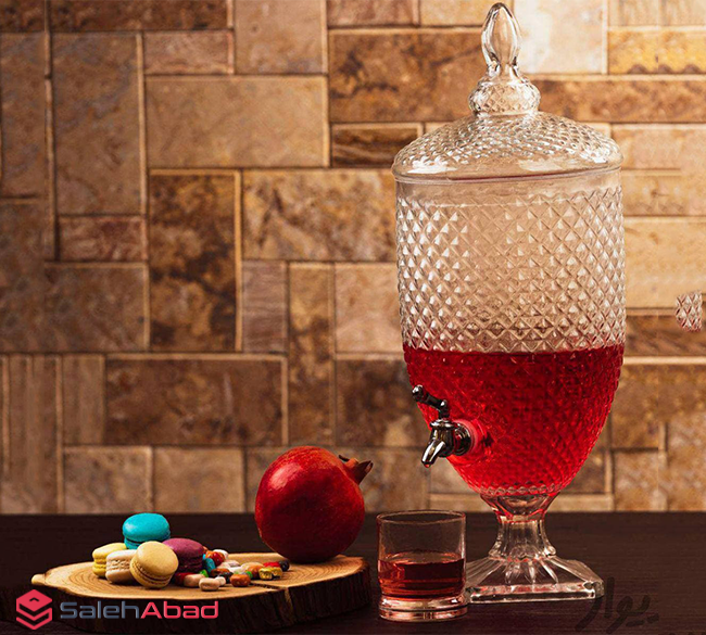 فروش عمده کلمن شیشه ای طرح الماس