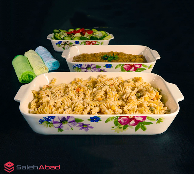 فروش عمده تابه چینی گلدار سه سایز