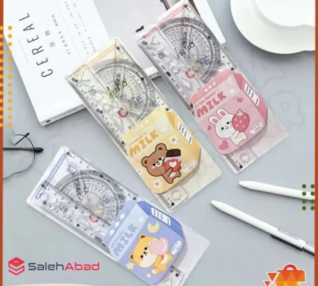 فروش عمده ست خط کش 5 تکه کیف دار