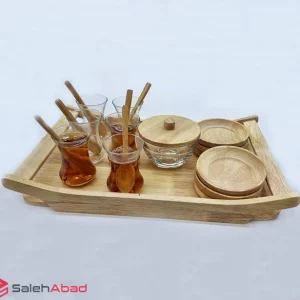 فروش عمده سرویس چای خوری چوبی بامبو