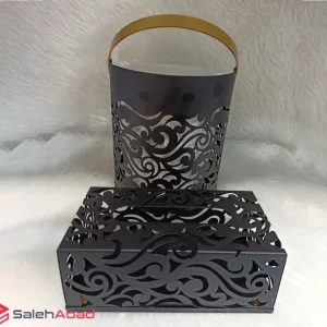 فروش عمده سطل و جا دستمال فلزی لیزری